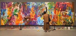 JonOne vandalised painting